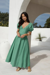Careful Thinking Maxi Dress Green
