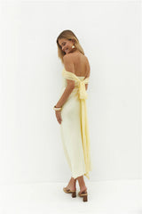 Cleo Cove Strapless Maxi Dress Butter Yellow