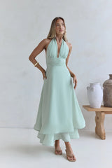 City Lights Calling Maxi Dress Green