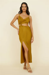 Artemis Midi Dress Brown