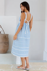 Summer Soirée Midi Dress Blue