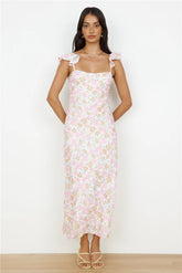 Fall Into Place Maxi Dress Pink