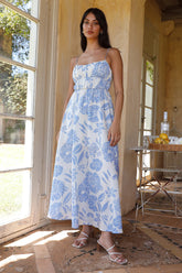 Deep Beliefs Maxi Dress Blue
