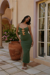 Normani Midi Dress in Green