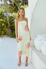 Summer Love Strapless Maxi Dress Yellow