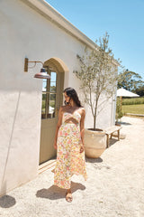 Field Wanderer Strapless Maxi Dress Yellow