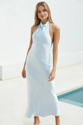 Clover Club Maxi Dress Blue