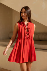 Citrine Delights Mini Dress Red