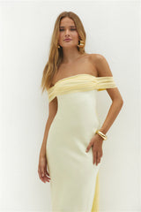 Cleo Cove Strapless Maxi Dress Butter Yellow