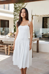 Sailing On A Dream Lace Midi Dress White