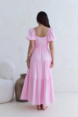 Butterfly Wings Maxi Dress Pink