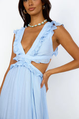 Angel Numbers Maxi Dress Blue