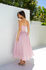 Mimi Moments Strapless Maxi Dress Pink