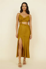 Artemis Midi Dress Brown