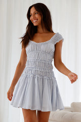 Ocean Breath Mini Dress Blue