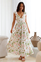 Floral Cascade Maxi Dress