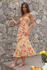 Water Lilies Maxi Dress Orange