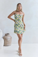 Sweet Citrine Mini Dress Green