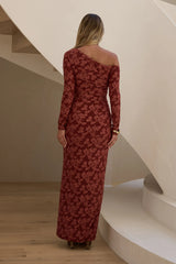 Landing In Love Long Sleeve Maxi Dress Wine