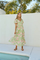 Blossom Season Maxi Dress Green