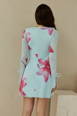 Fields Of Grace Mini Dress Blue