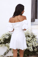 Lil Hearts Dress White