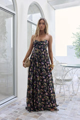 Twirl With Me Strapless Maxi Dress Black