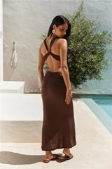 Moment Maker Midi Dress Brown