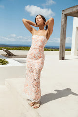 Gardenia Grace Pink Floral Maxi Dress