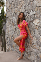 Lovers Balcony Maxi Dress Orange