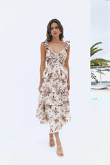 Florienne Tiered Midi Dress Mauve