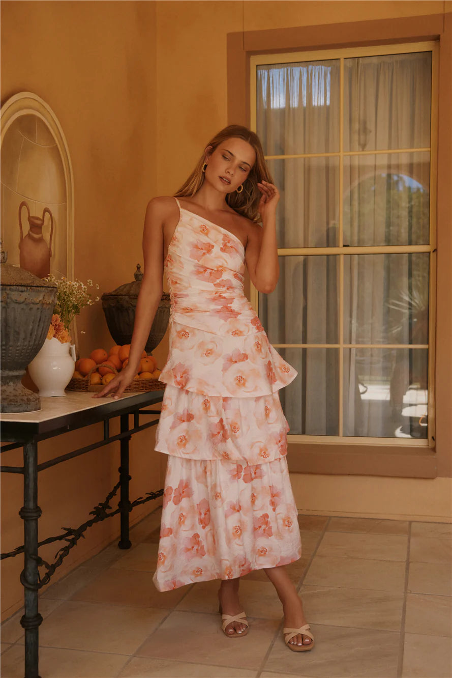 Lush Cascade Pink Floral Maxi Dress