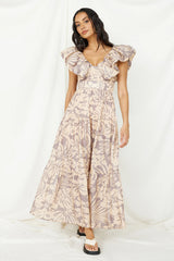 Celestial Paradise Maxi Dress Beige
