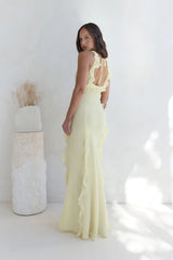 All Night Affair Maxi Dress Yellow