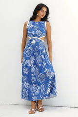 Waves of Serenity Maxi Dress Blue