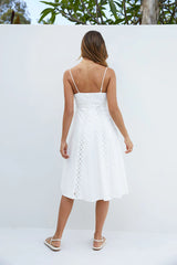Celestial  Midi Dress White