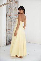 Enchantress Strapless Maxi Dress Yellow