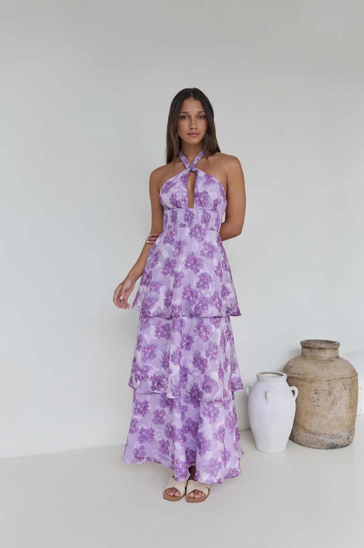 Lover And Dreamer Halter Maxi Dress Lilac