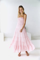 Renaissance Art Maxi Dress Pink
