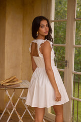 Moonflower Melodies Mini Dress White