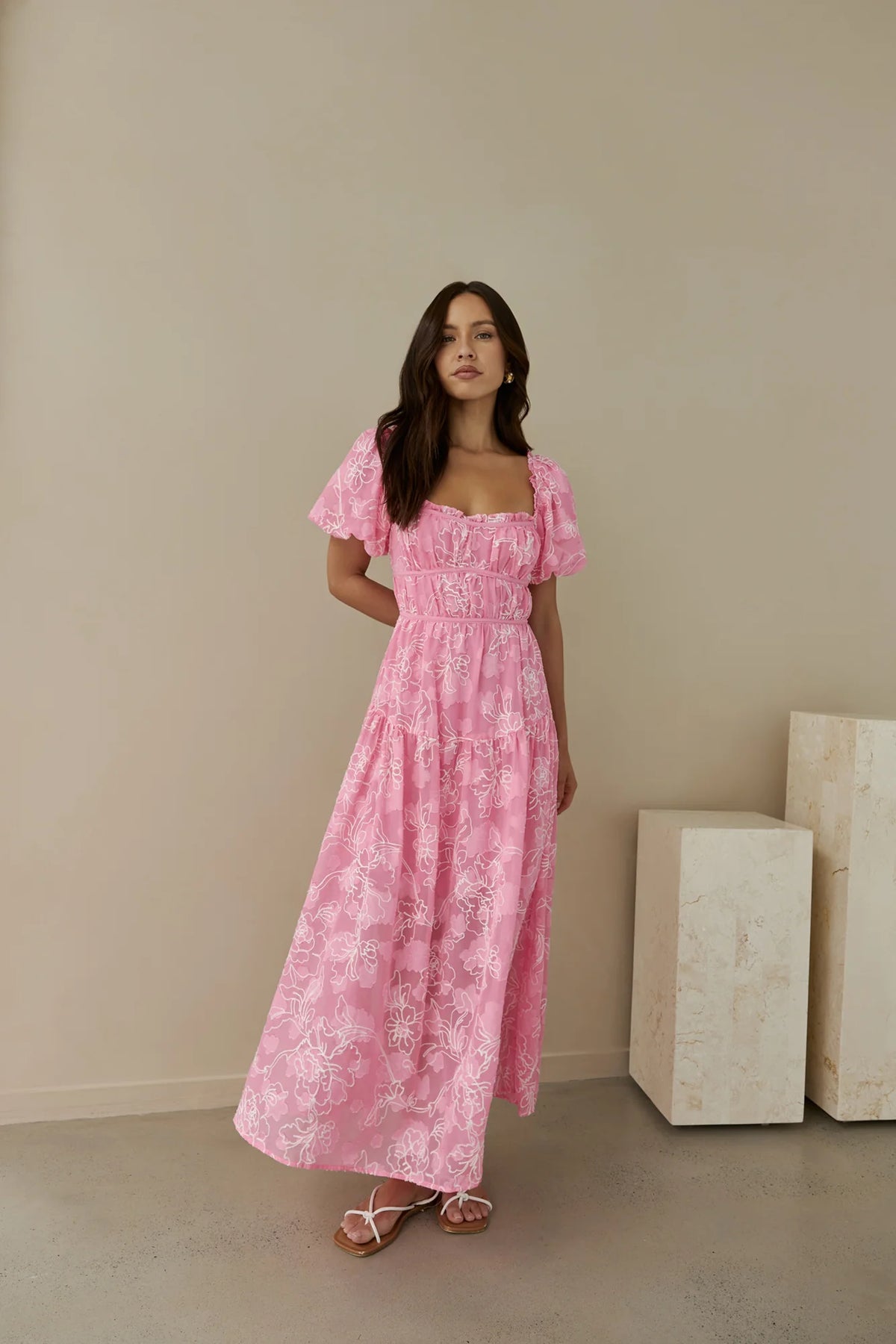 Step By Step Maxi Dress Pink
