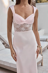 Milos Nights Midi Dress Pink