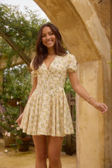Butter Cup Mini Dress yellow