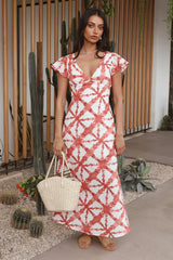 Citrus and Spice Maxi Dress Orange