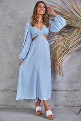 Rhythm Time Maxi Dress Blue