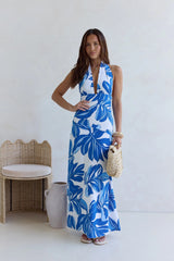 Voices All Around Maxi Dress Blue