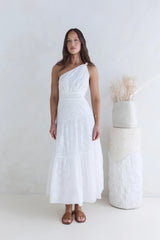 Snowy Mountain Maxi Dress White