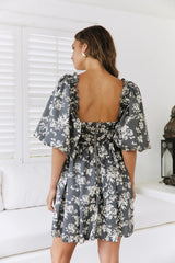 Secret Garden Mini Dress Gray