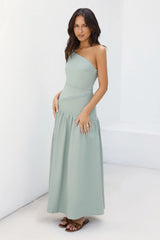 Claire One Shoulder Maxi Dress Khaki