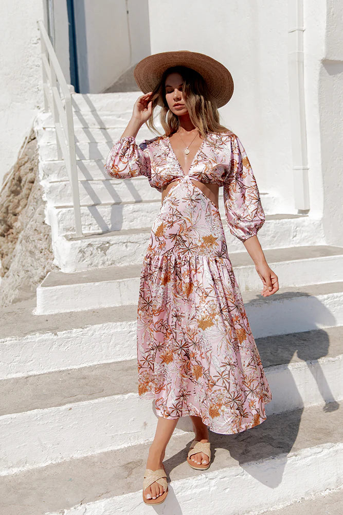 Come And Go Maxi Dress Pink